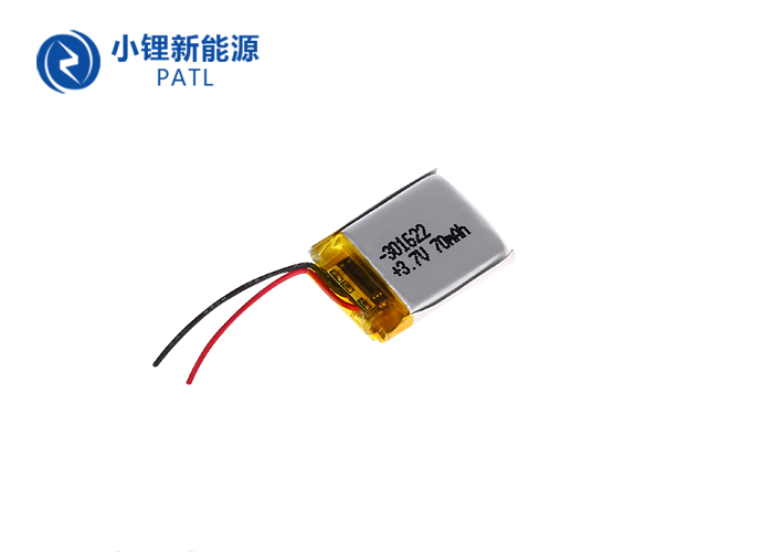 聚合物锂电池PATL70mAh301622